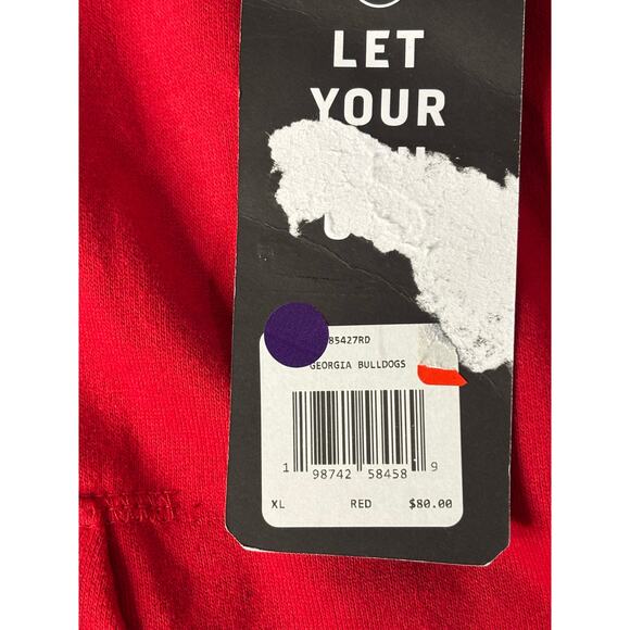 NWT Georgia Bulldogs Men's XL Red Hoodie Retail $80 - Picture 3 of 3